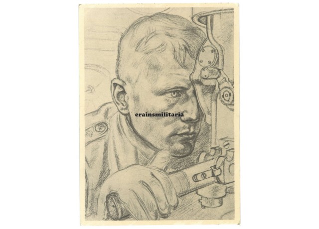 U-Boot Knight's Cross winner Otto Schuhart - Willrich postcard