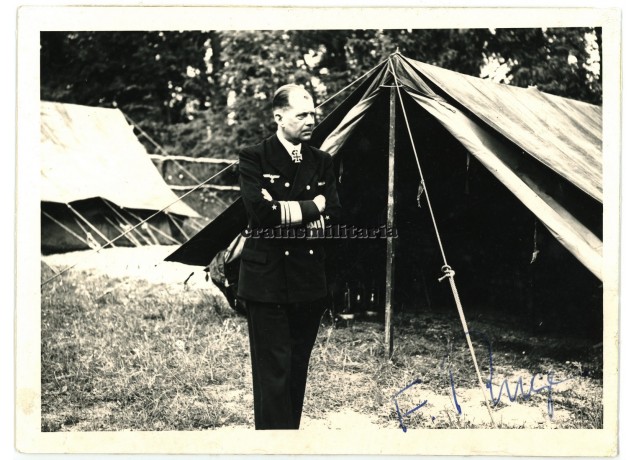 Knight's Cross winner Friedrich Ruge postwar signed portrait
