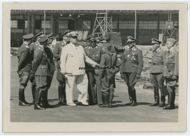 Hugo Sperrle in airfield visit