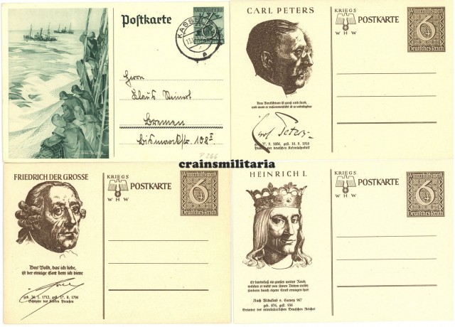 Lot of 8 Winterhilfswerk postcards