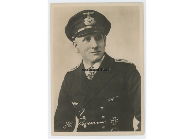 Knight's Cross winner Heinrich Petersen postcard (U-99)