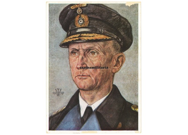 Oak Leaves winner Admiral Karl Dönitz - Willrich postcard