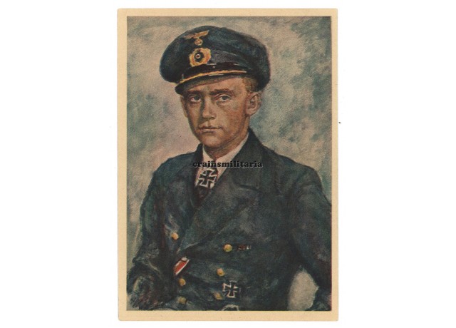U-Boot Oak Leaves winner Friedrich Guggenberger postcard