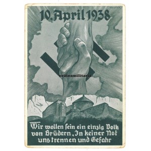 Anschluss Austria 1938 postcard