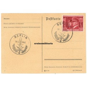 Postcard with Berlin and Horst Wessel stamps