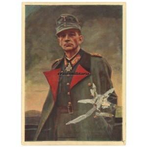 Swords winner Eduard Dietl postcard with Edelweiss