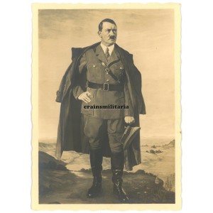 Adolf Hitler painting postcard