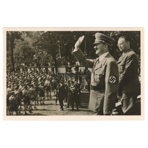 Adolf Hitler in Sportfest Breslau postcard