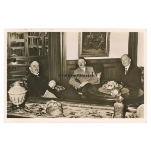 Adolf Hitler with Chamberlain postcard