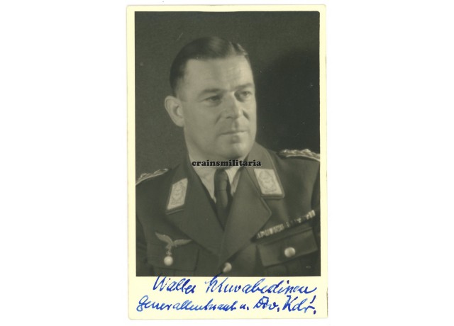General Walter Schwabedissen - wartime signed portrait General Walter Schwabedissen - wartime signed portrait