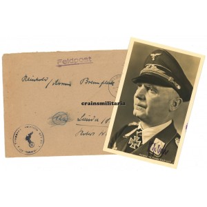 Oak Leaves winner Otto Dessloch - wartime signed postcard Oak Leaves winner Otto Dessloch - wartime signed postcard