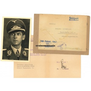 Knight's Cross winner Ernst Gürke signed postcard and letter Knight's Cross winner Ernst Gürke signed postcard and letter