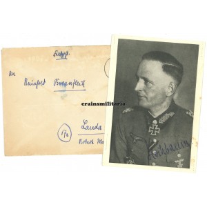 Oak Leaves winner Friedrich Hochbaum - wartime signed postcard Oak Leaves winner Friedrich Hochbaum - wartime signed postcard