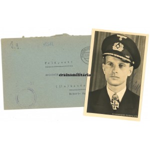 Diamonds winner Wolfgang Lüth - wartime signed postcard