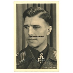 Oak Leaves winner Hugo Primozic - signed postcard