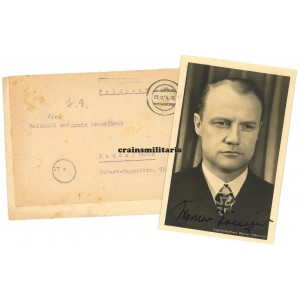 Oak Leaves winner Werner Töniges - wartime signed postcard