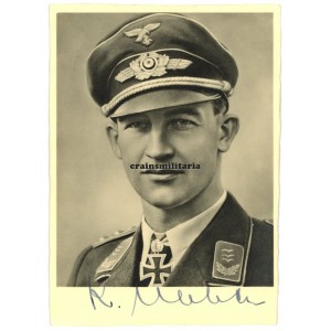 Oak Leaves winner Kurt Ubben - wartime signed postcard