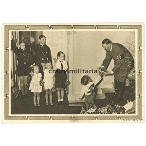 Adolf Hitler with children postcard, Asch (Czechia)