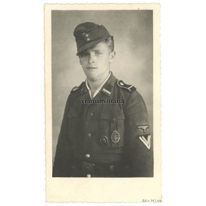 SS-Rottenführer with Heer cap portrait in France SS-Rottenführer with Heer cap portrait in France