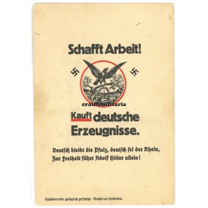 Postcard to Adolf Hitler by NSDAP Gettenau