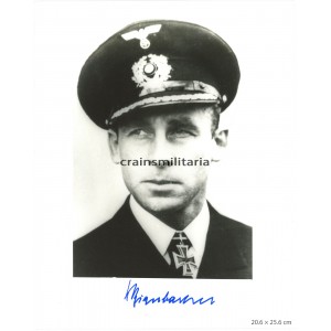 Knight's Cross winner Carl-Heinz Birnbacher - postwar signed photo Knight's Cross winner Carl-Heinz Birnbacher - postwar signed photo