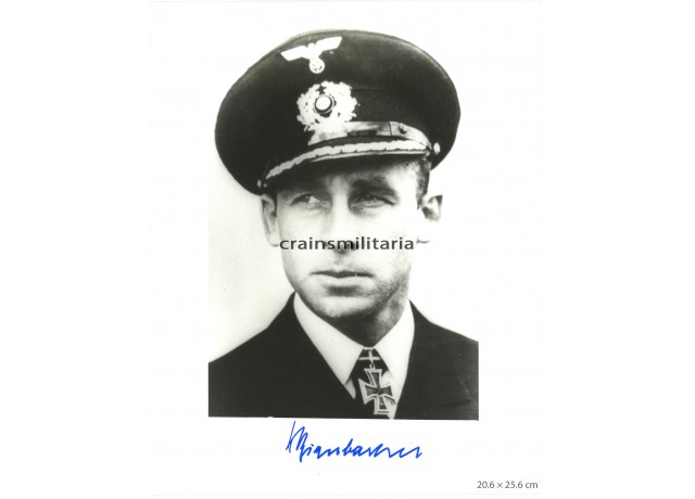 Knight's Cross winner Carl-Heinz Birnbacher - postwar signed photo