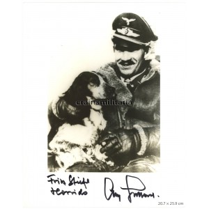 Diamonds winner Adolf Galland - postwar signed photo Diamonds winner Adolf Galland - postwar signed photo
