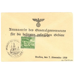 Generalgouvernement annexation postcard, Krakau 1939