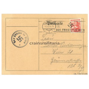 Der Führer in Wien 1938 postcard