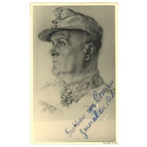 Oak Leaves winner Rudolf von Roman - postwar signed portrait