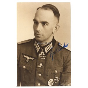 Knight's Cross winner Christoph Duncker - postwar signed portrait