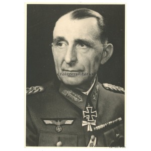 Knight's Cross winner Hans Degen - postwar signed portrait
