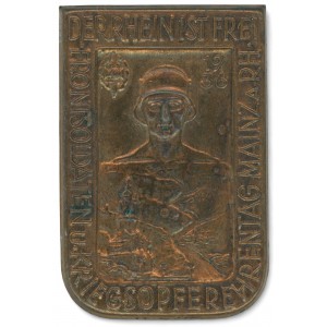 Kriegsopfertag Mainz 1936 tinnie - Der Rhein ist frei