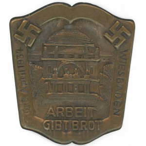 Arbeit gibt Brot - Wiesbaden 1934 tinnie