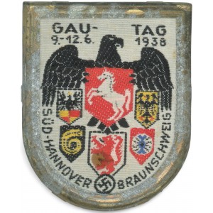 NSDAP Gautag Süd-Hannover Braunschweig 1938 cloth tinnie