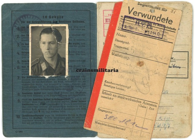Hermann Göring Fallschirmjäger Soldbuch - WIA Heiligenbeil pocket Hermann Göring Fallschirmjäger Soldbuch - WIA Heiligenbeil pocket