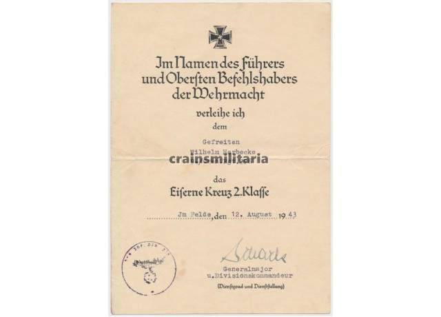 272.ID Normandy EK1 Award document grouping