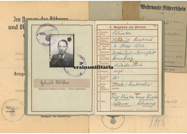 Wehrpass grouping Italy MIA Fallschirmjäger, Africa