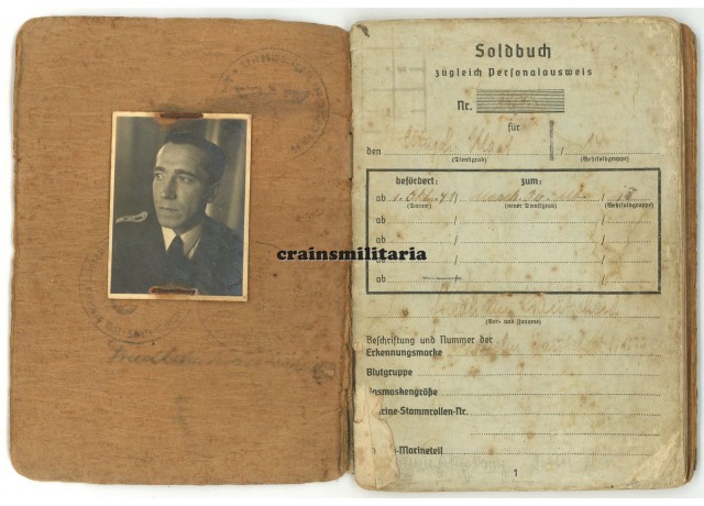 Kleinkampf Italy KIA Soldbuch, Spanienkreuz Kleinkampf Italy KIA Soldbuch, Spanienkreuz