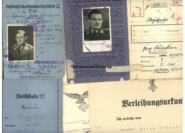 Holland WIA Fallschirmjäger Soldbuch grouping Holland WIA Fallschirmjäger Soldbuch grouping