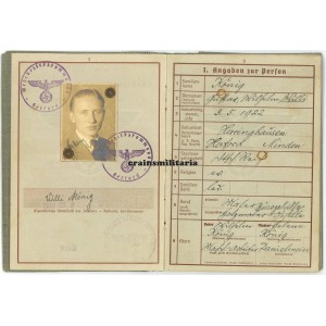 6.ID Wehrpass, triple WIA Russia