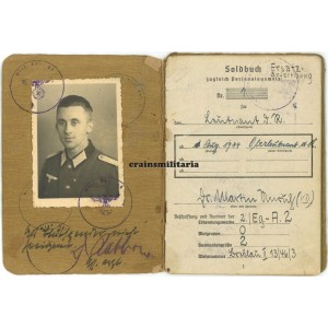 Werfer officer Soldbuch, Normandy, 15.PGD Sicily
