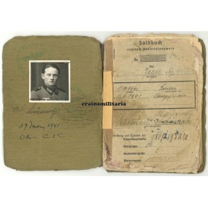 Gebirgsjäger Soldbuch, WIA France / Italy 1944