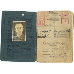 SS Hohenstaufen Soldbuch, Ardennes SS Hohenstaufen Soldbuch, Ardennes