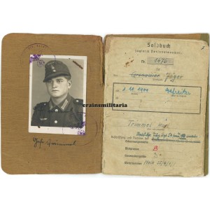 100.JD Soldbuch with Jäger cap portrait