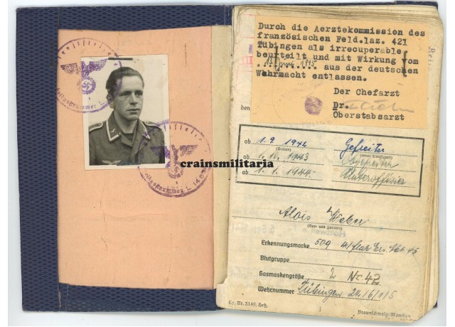 Flak Soldbuch, Erdkampfabzeichen