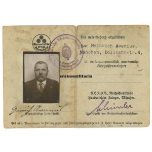 NSKOV Ausweis, brain damaged veteran