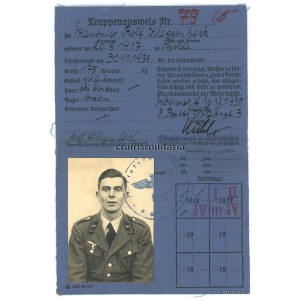 Flak.Rgt.3 Weimar Truppenausweis