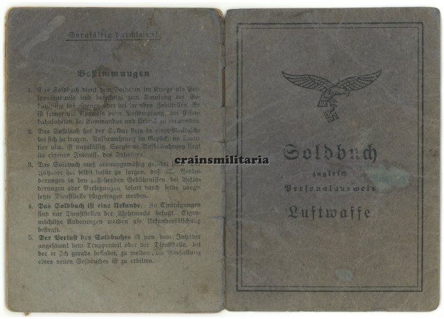 Holland 1944 KIA Soldbuch, Fallschirmjäger Holland 1944 KIA Soldbuch, Fallschirmjäger