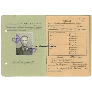 Warsaw Uprising KIA Polizei Soldbuch, Litzmannstadt ghetto